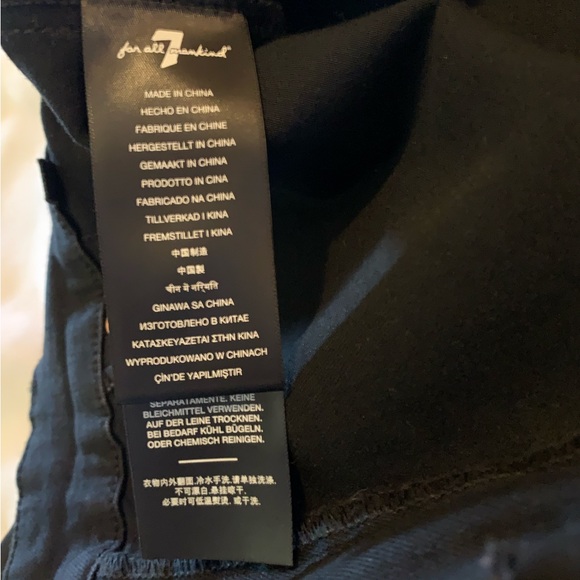 NWOT 7 FOR ALL MANKIND B(AIR) High Waisted Ankle Skinny Jean in Coated Black 27 - Picture 13 of 16